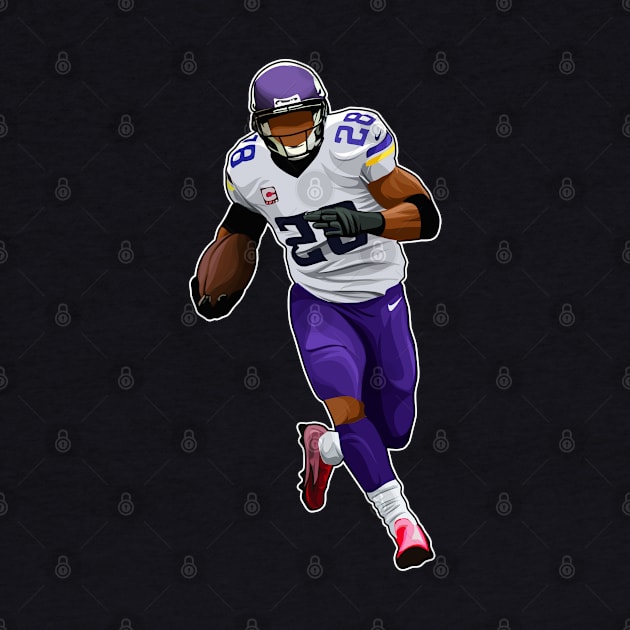 Adrian Peterson #28 Rushes by 40yards